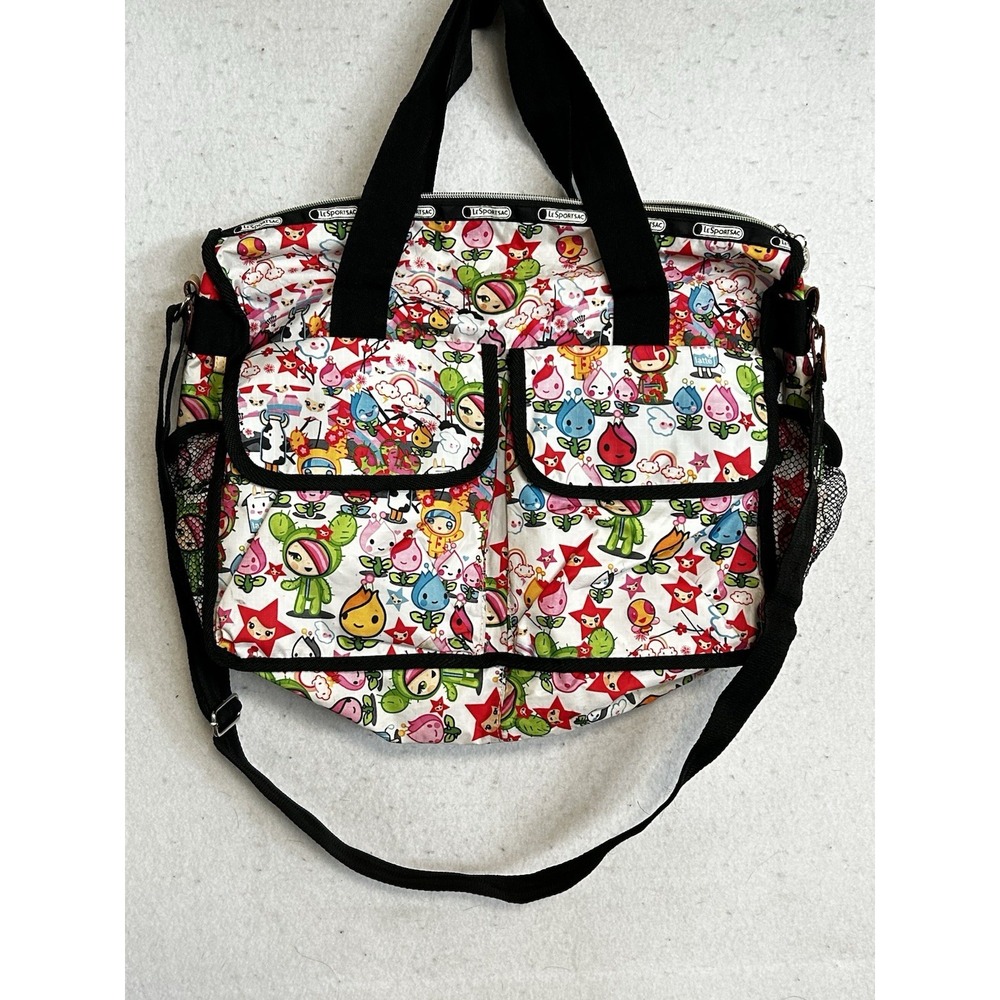 VTG Tokidoki x LeSportsac Messenger Crossbody Bag OG Cactus Flower Friends Print